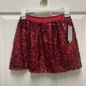 Cat & Jack size 14-16 sparkle dressy sequin holiday Christmas fully lined skirt